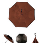 Ветрозащитный зонт Up-brella коричневый