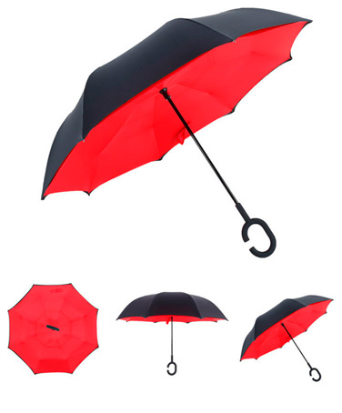 Ветрозащитный зонт Up-brella красный