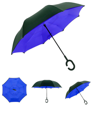 Ветрозащитный зонт Up-brella синий