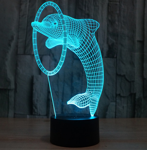 Светодиодный 3D ночник Дельфин